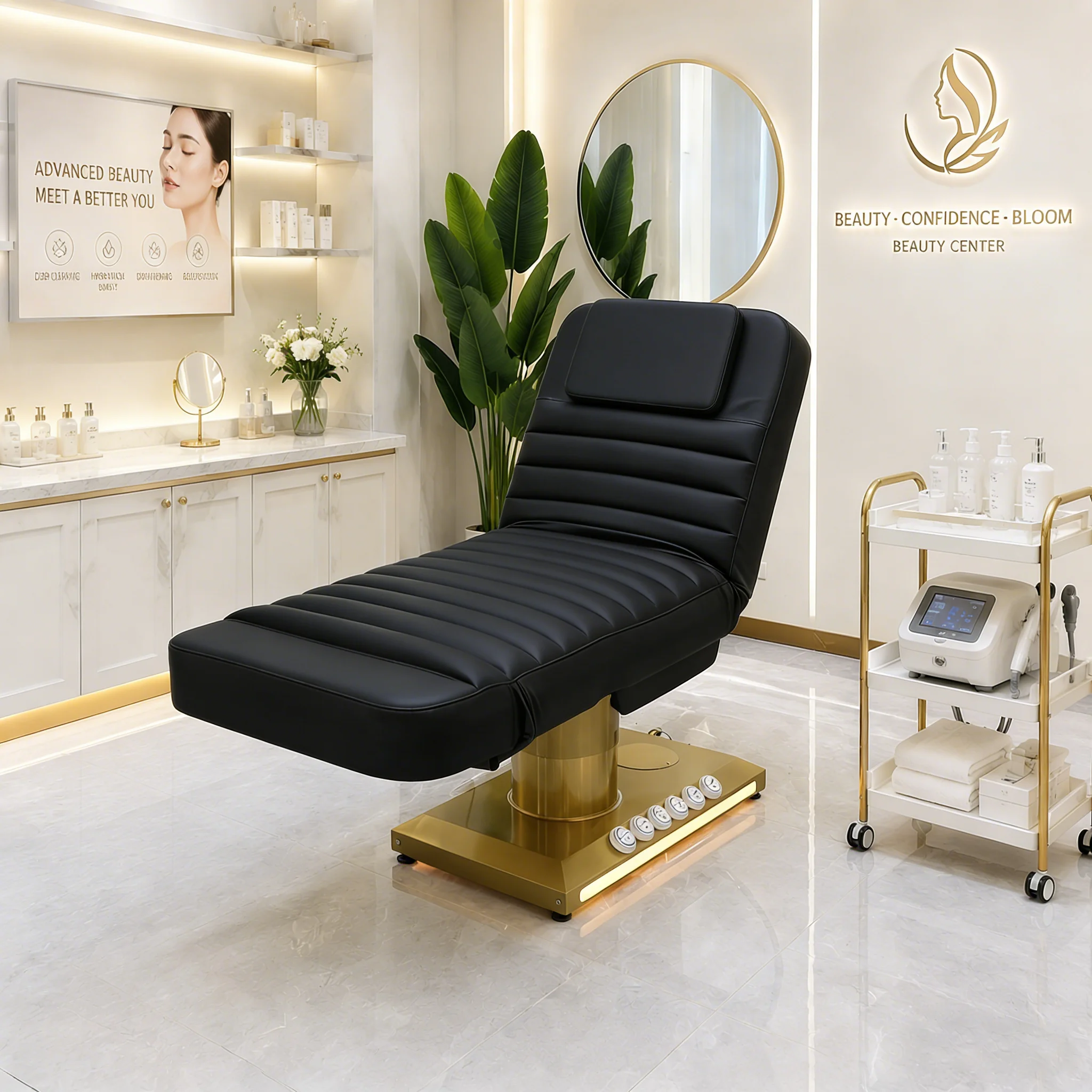 Factory Customized Adjustable Beauty Bed, Electric Salon Chair, Adjustable Eyelash Salon Bed, Spa Furniture, Procurement Plan