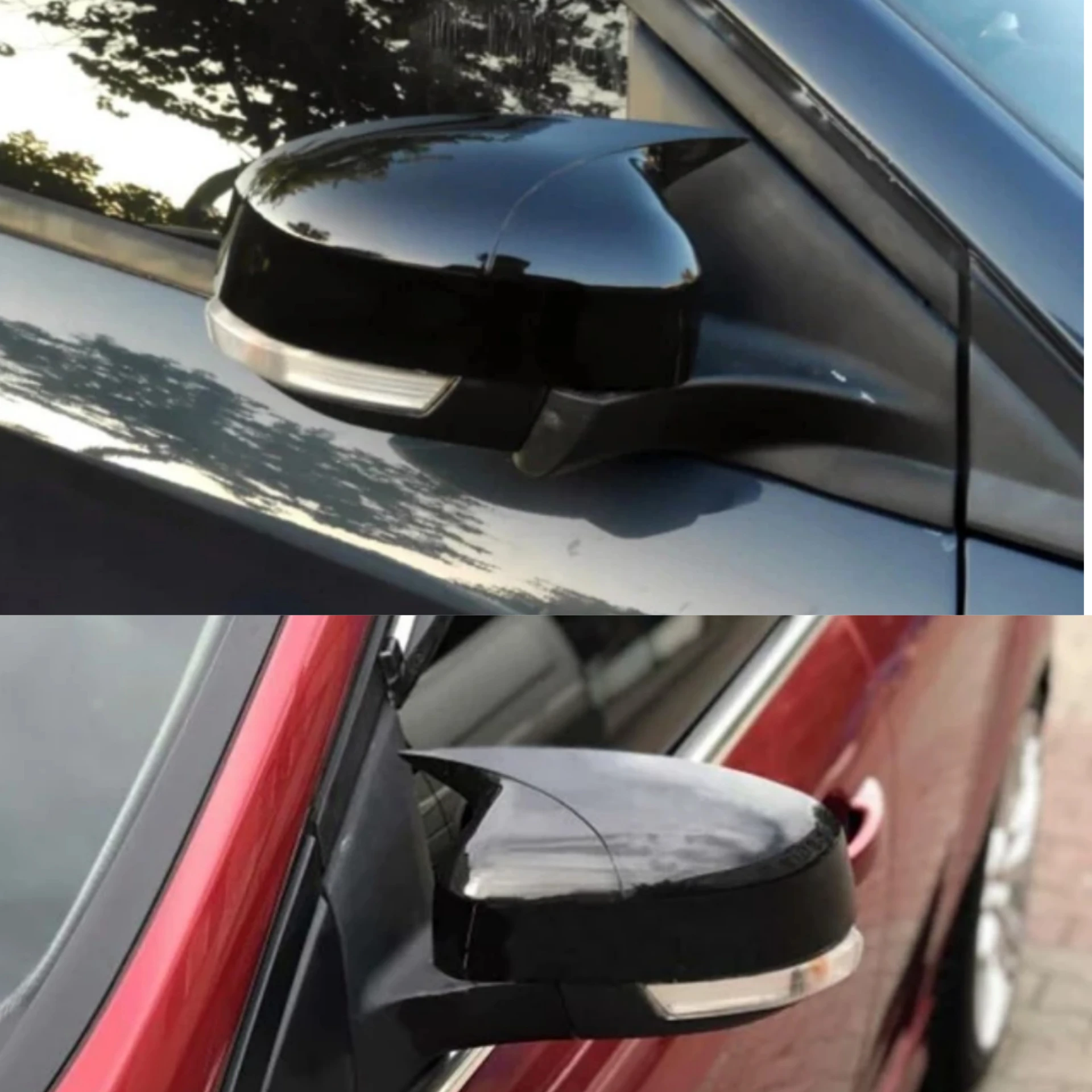 Bat Style Mirror Cover For Ford Mondeo Mk3, Mk3.5 2007 2014 Car Accessories 2 Pieces Glossy Black Shields Exterior Parts Sport