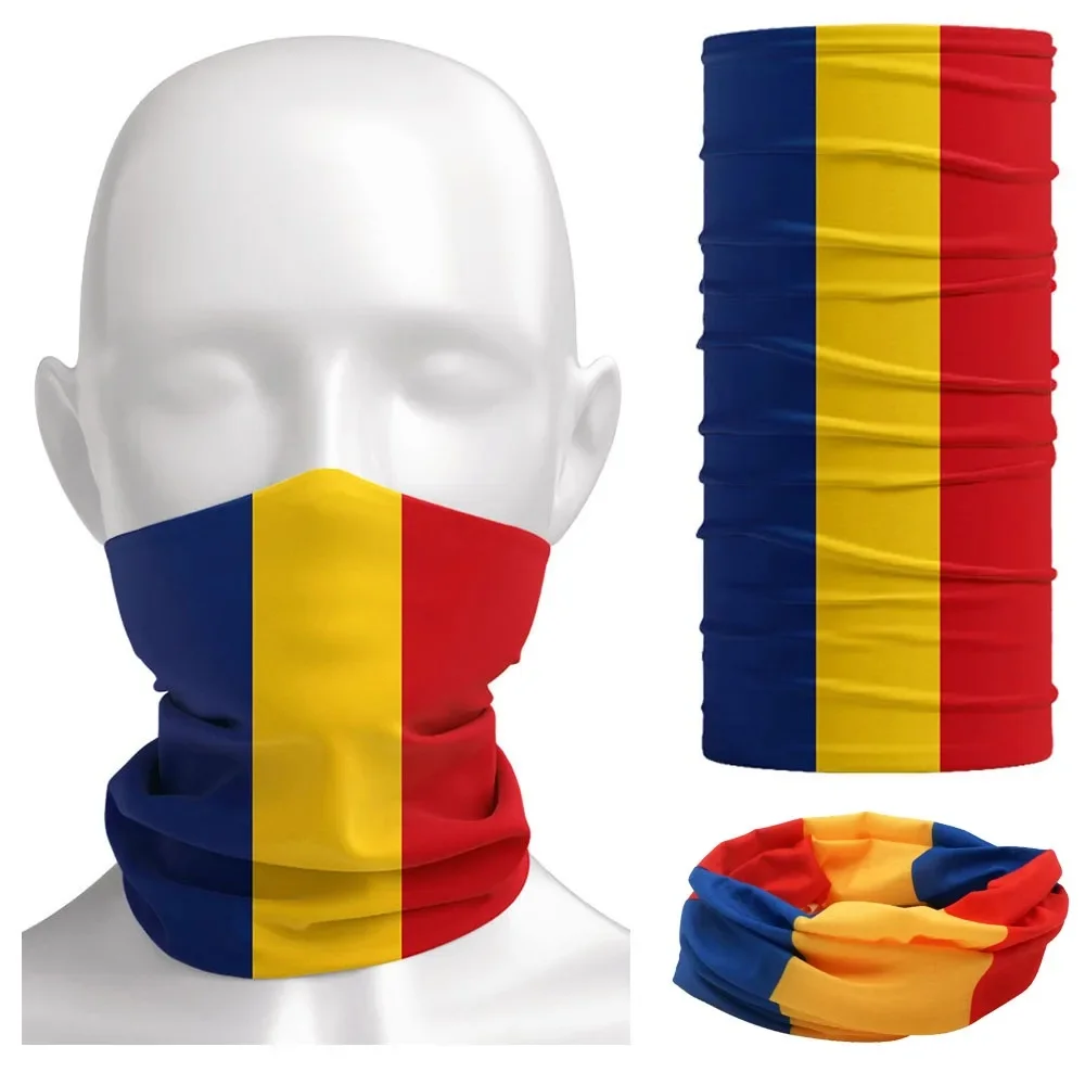 AliExpress Fandana Gear Romania Flag Printed Bandana Neck Gaiter for Men Women Headband Riding Balaclava Dust-proof Cycling Scarf Hiking Face Cover Mask