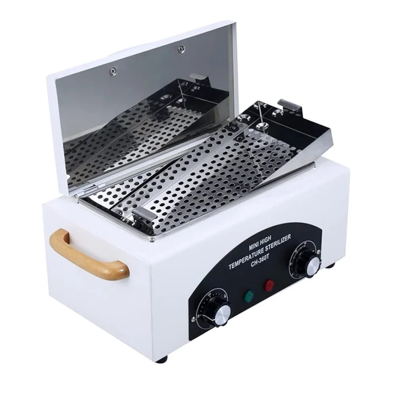 ارتفاع درجة الحرارة الجمال الشعر مسمار أداة معدنية معقم الحرارة الجافة مع الموقت مانيكير باديكير سبا صالون الحلاق المعدات