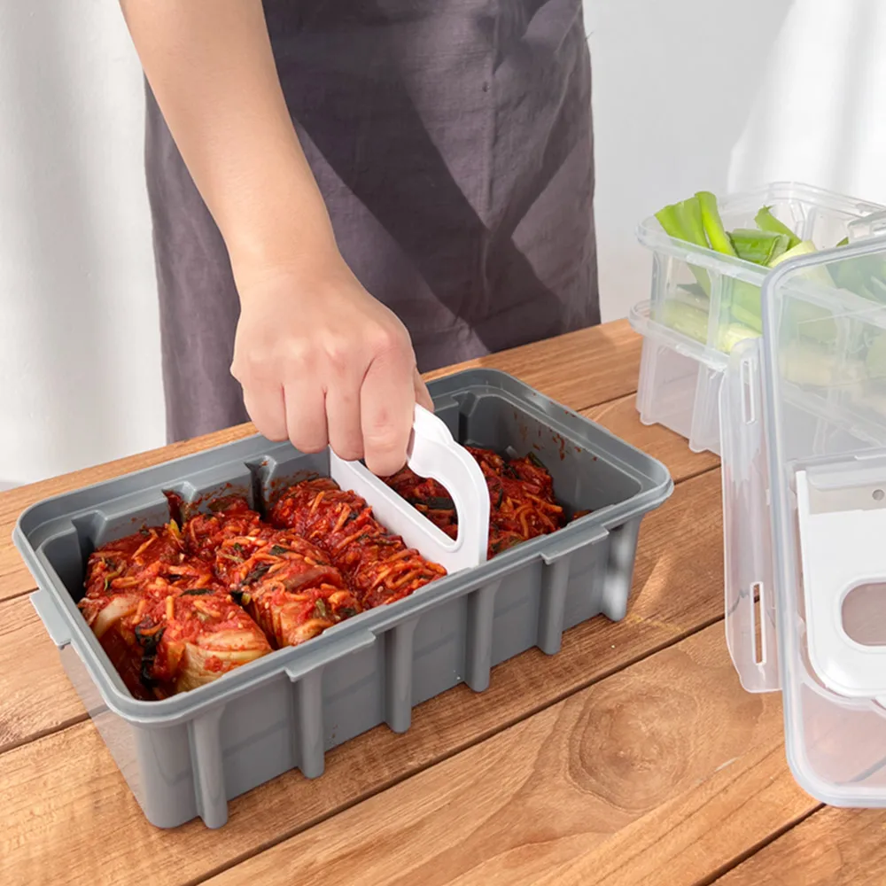 Domestic Production Kimchizarmy New Easy Kimchi Cutter Sealing Container Kimchi Jar Semi-Contain Vegetable Jar