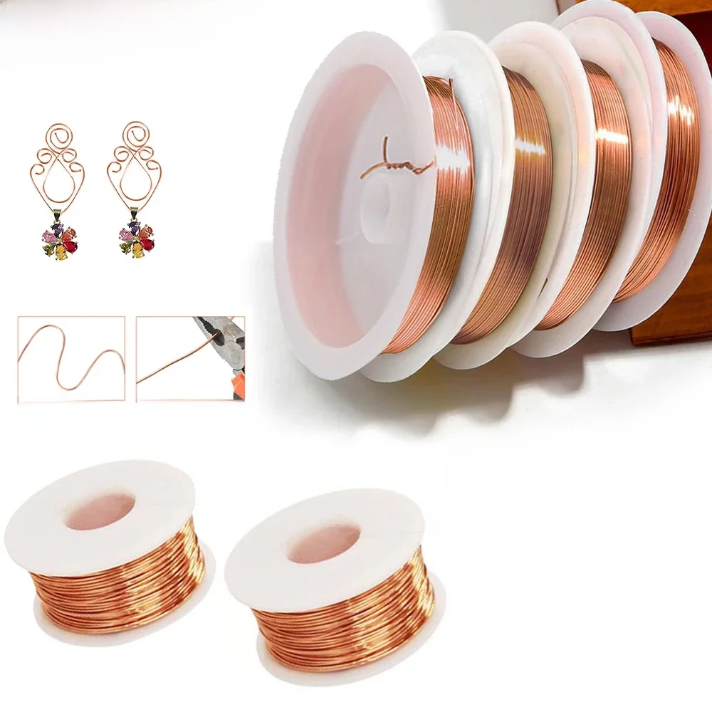 10M blote koperdraad puur koperdraad T2 koperen spoel geleidende koperdraad blote draad diameter 0.15-2.5mm multifunctioneel - afbeelding 2