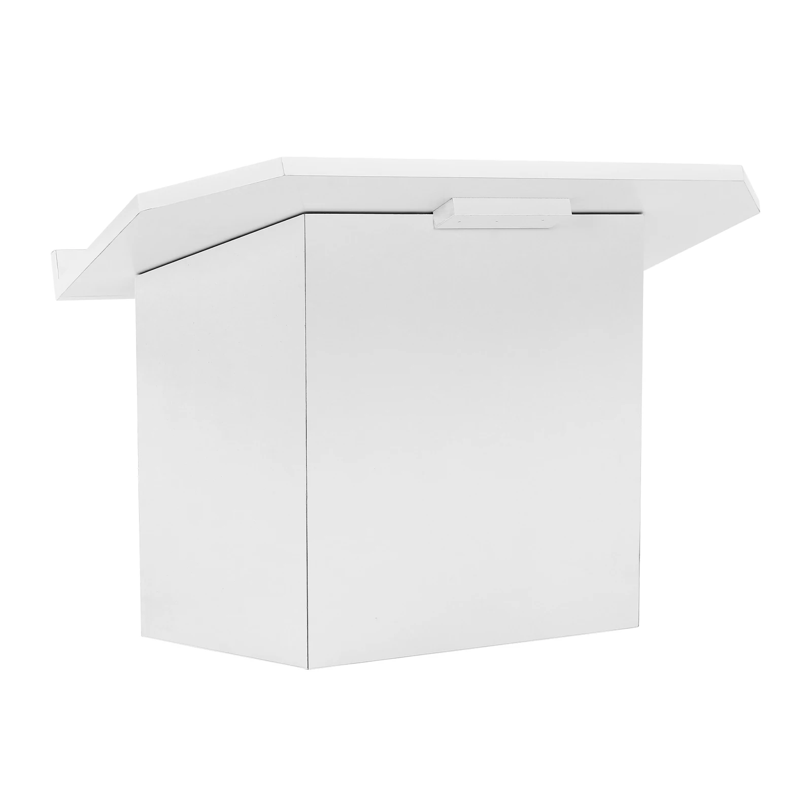 White Portable Tabletop Lectern, Classroom Presentation Lectern, Table Top Lectern for Classrooms, Squares, Churches, Conference