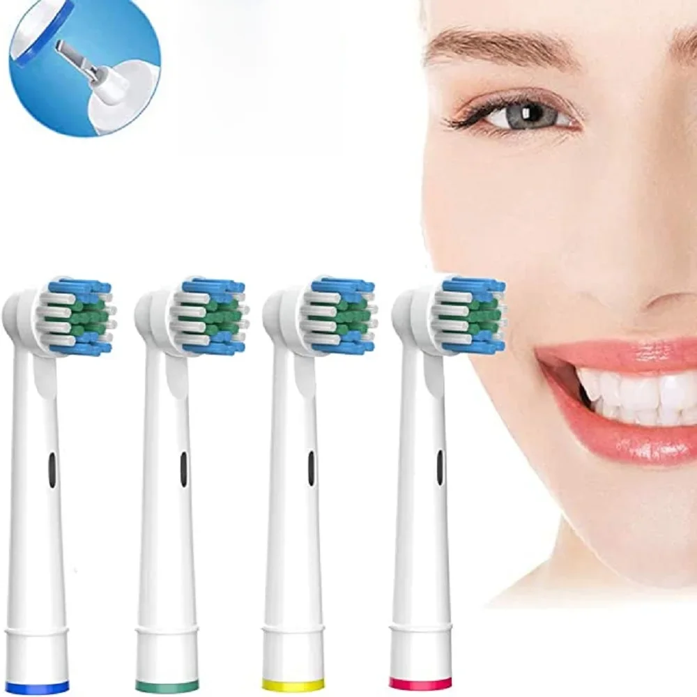 Tête de brosse de rechange professionnelle, 4 pièces, pour brosse à dents électrique Oral B, buses à poils souples Dupont, soins buccaux