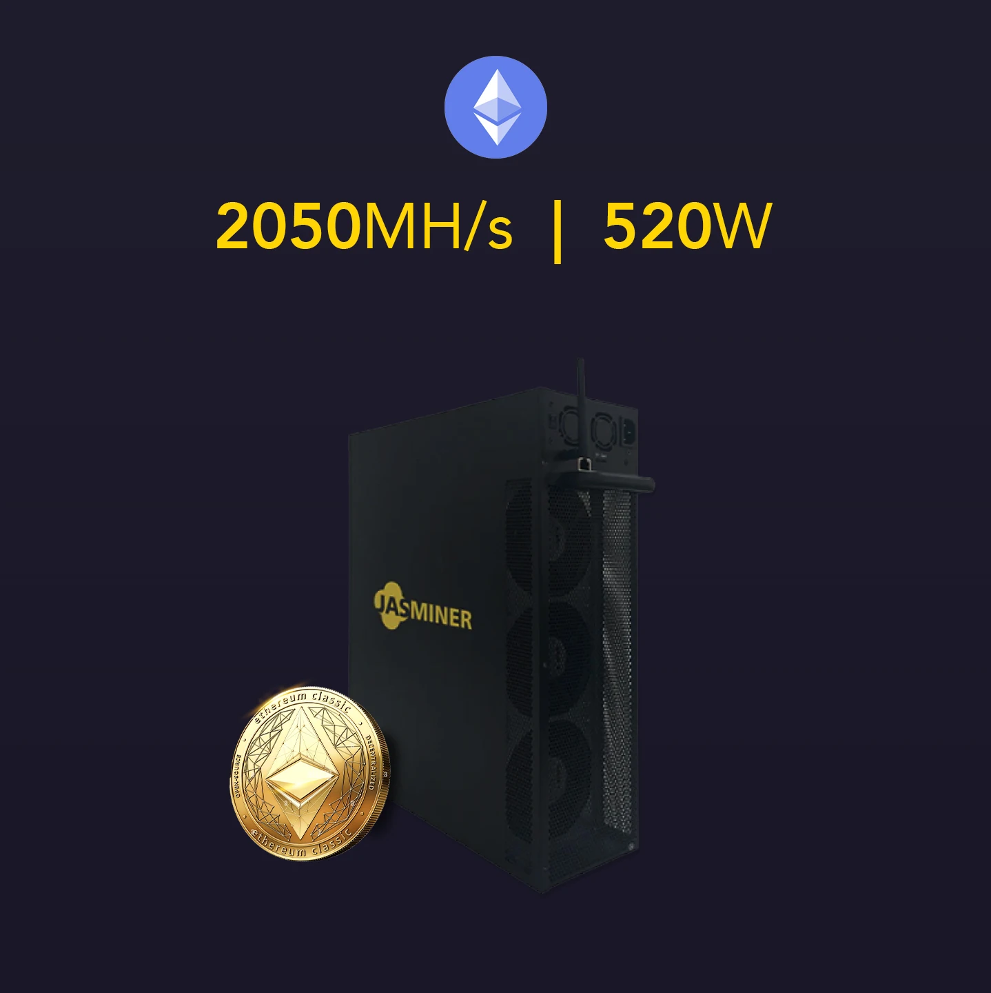 Китайская оптовая продажа ✨ Майнер Jasminer X16-Q Pro 2050Mh 520W ETC — Asic сейчас на складе!