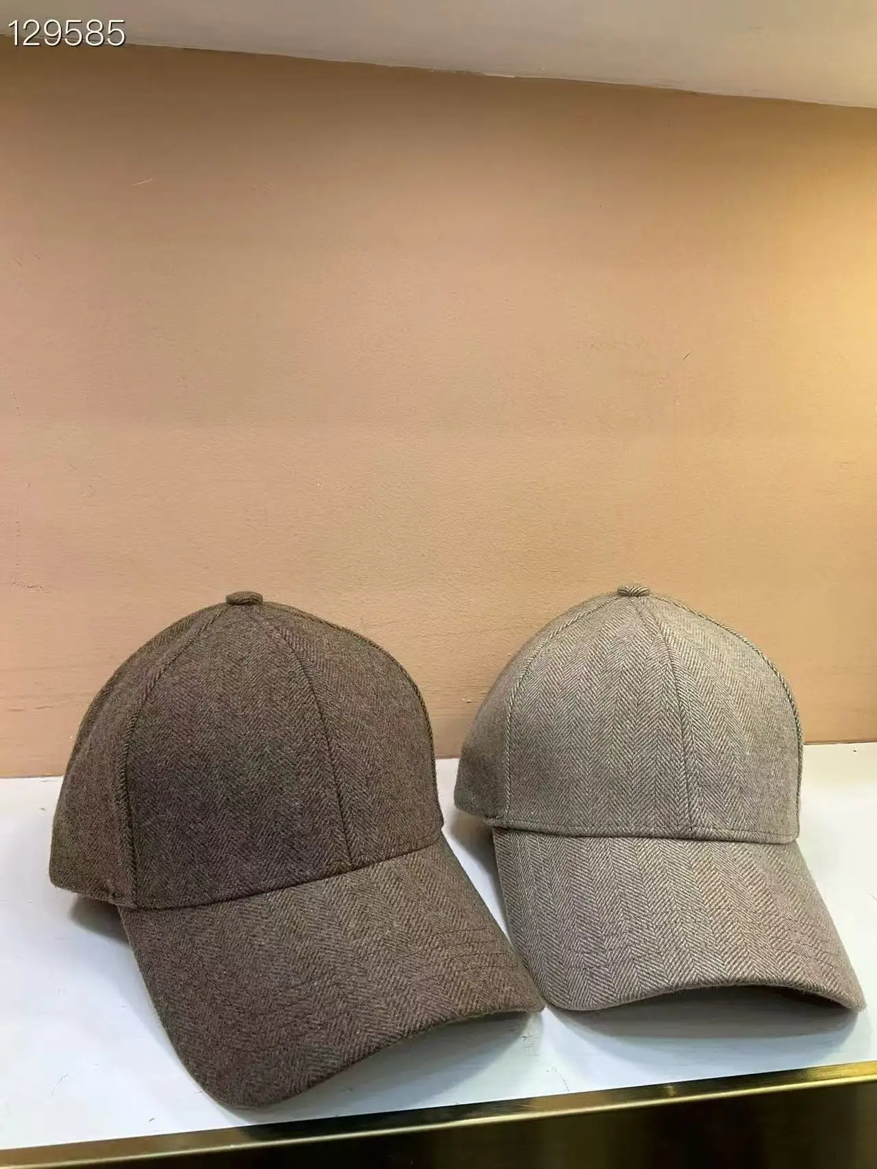 classic-cut-herringbone-fabric-baseball-cap
