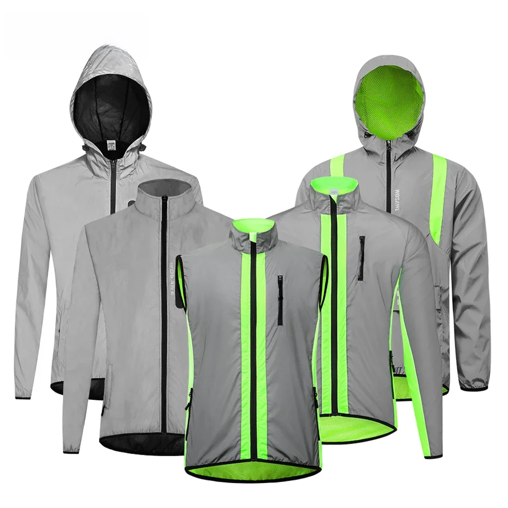 AliExpress UK WOSAWE Cycling Jackets Reflective Hooded Windbreaker Men Soft Windproof Waterproof Mtb Road Bike