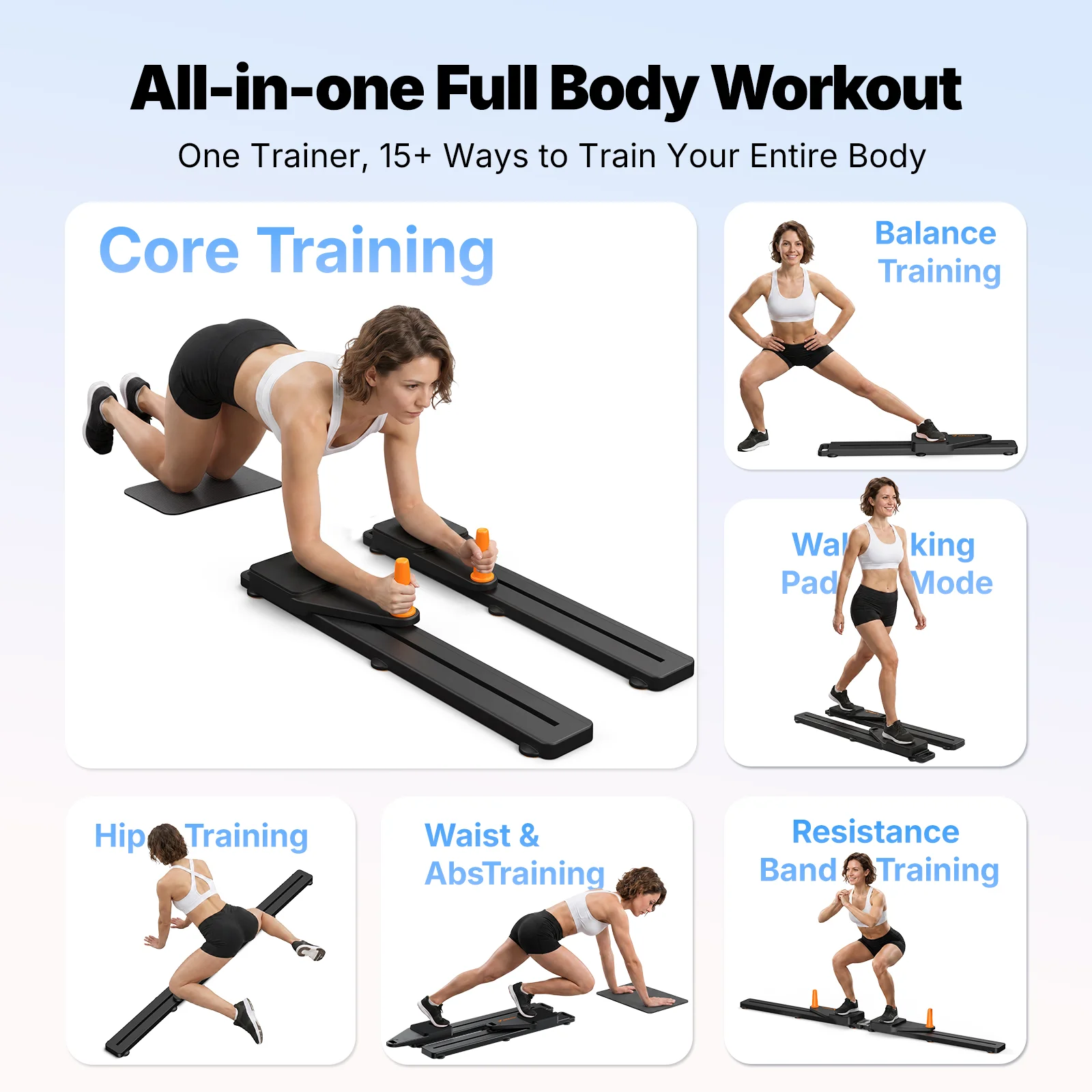 MERACH Pilates Reformer – Multifunctional Pilate Board with 120 kg Foldable, Mini Pilate Reformer for Abs, Arms and Legs, Pilates Table at Home Silence Desmontable, para Abdominales y Cuerpo Completo, Portátil para Entrenamientos en Casa