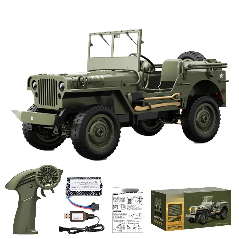 JJRC C8815 4WD Off-road RC Auto RTR Crawler 2.4G 1941 Mb Scaler Willys Jeep Klimmen Schaal Militaire Vrachtwagen Voertuig Volwassen Kinderen Speelgoed - afbeelding 2