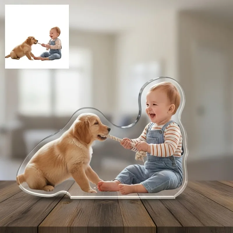 Custom Acrylic Photo Display, Supports Custom Images of Any Design, Can Make Personalized 2D Shaped Statue Displays