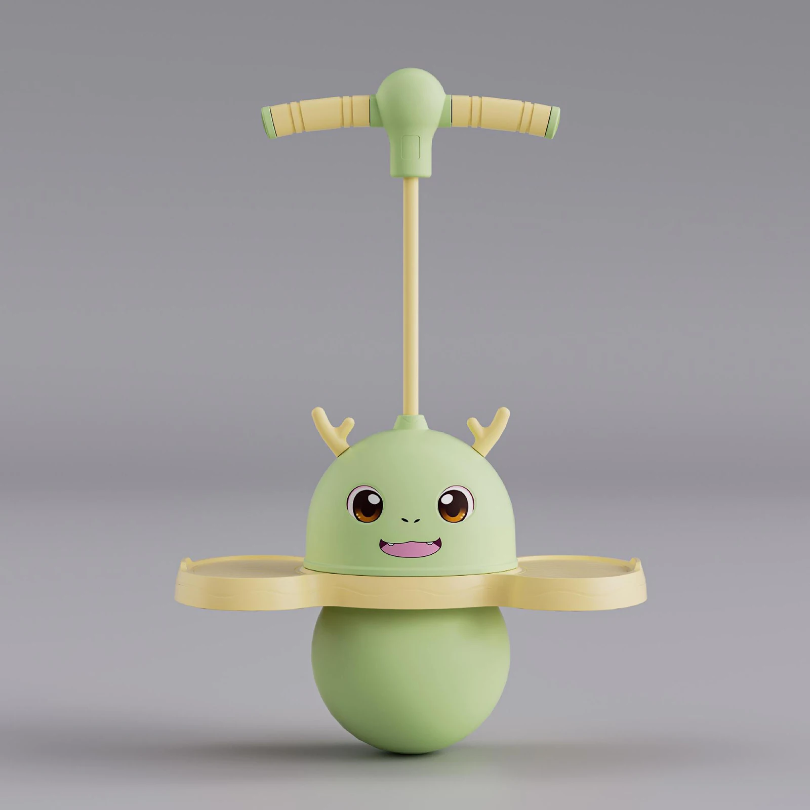 Pogo Ball with Handle Trick Board High Jump Toy Strong Grip Funny Bouncing Ball for Games Playground Workout Home Children