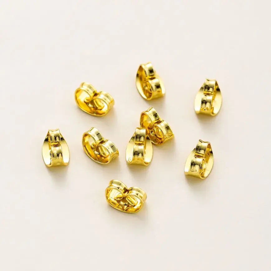 50 sztuk 14K/18K pozłacane mały rozmiar kolczyk zatyczka do uszu motyl zatyczka do uszu dla DIY tworzenia biżuterii kolczyk wisiorek znalezienie — zdjęcie 2