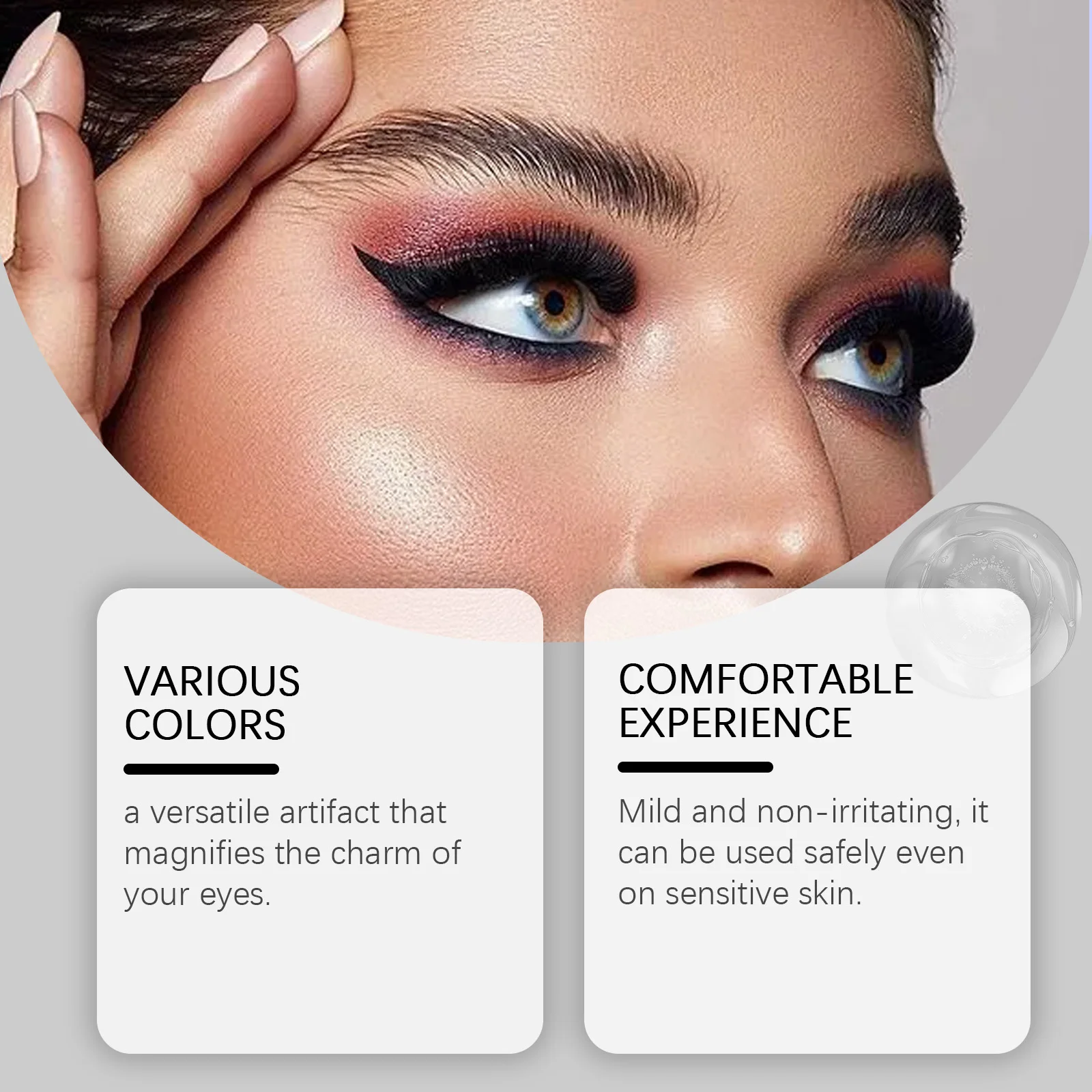 EELHOPE Mehrfarbiger Eyeliner, sanftes Augen-Make-up, nicht reizend, langlebiger Eyeliner, wasserdicht, mild, tragbar, Make-up-Eyeliner