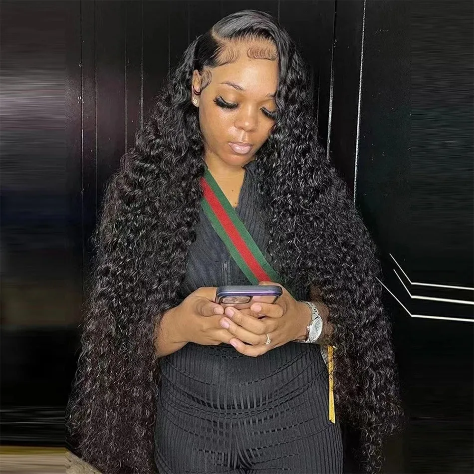 

250 Density Curly 13x6 Hd Lace Front Human Hair Wigs For Women 30 34 Inch 13x4 Transparent Lace Frontal Indian Deep Curly Wigs