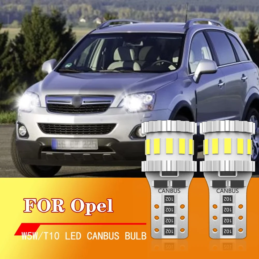 

2xFor Opel Agila Antara Astra F G H Campo Corsa B C D Meriva A Signum Tigra Vectra Zafira LED Clearance Light W5W T10 W5W Canbus