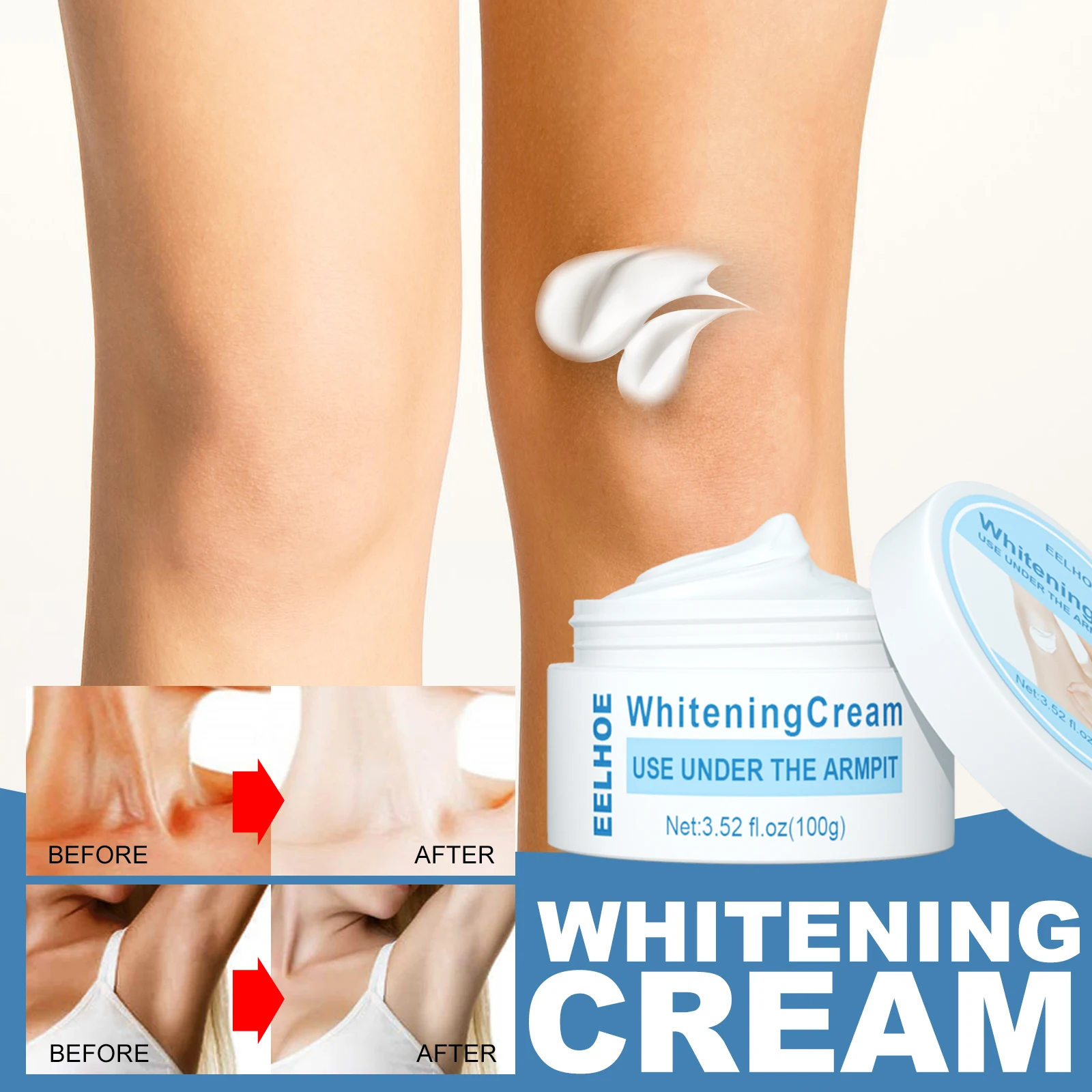 

Underarm Brightening Cream Fade Spots Melanin Improve Dullness Even Skin Tone Moisturize Dry Skin Permanent Bleaching Lotion