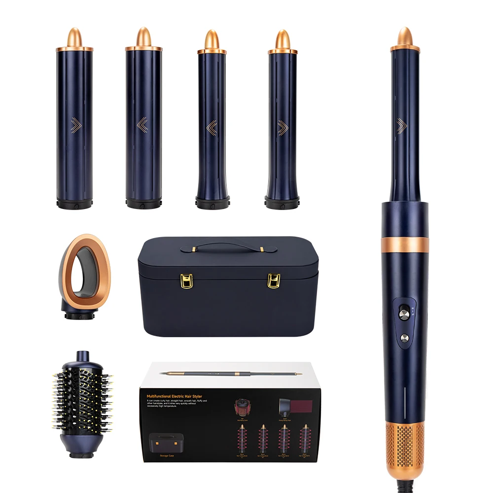 

Negative Ion Hair Dryer&Airwrap 6-in-1 Multi-Styler, Powerful Hair Dryer Brush & Multi-Styler with Auto-Wrap Curlers