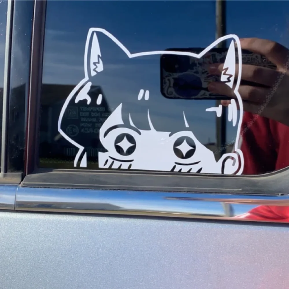 Anime Cute Car Window Sticker Vinyl Die-Cut Waterproof Decal Funny Exterior Decoration Accessories for MINI Cooper Golf 6