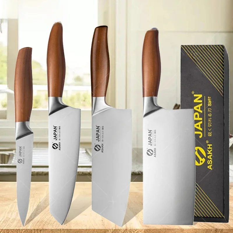 WXCOO noże kuchenne profesjonalny japoński nóż Santoku ze stali nierdzewnej filet rybny krojenie mięsa tasak nóż szefa kuchni gotowanie — zdjęcie 2