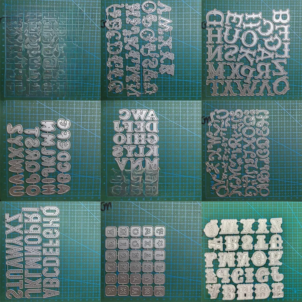 Metalowe matryce do wycinania liter Szablon Szablon Wycinanie Scrapbooking Wytłaczanie Matryce Dekoracja Artystyczna Rzemiosło Nóż Forma — zdjęcie 2