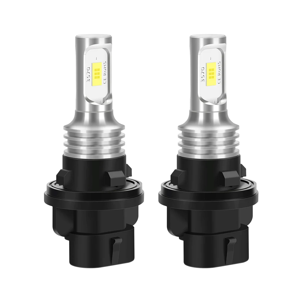 2PCS 34901 HP5 LED Headlight Bulb 6000K White Highlight 3570 CSP chips Light Bulbs Universal fit for DC12V Motorcycles