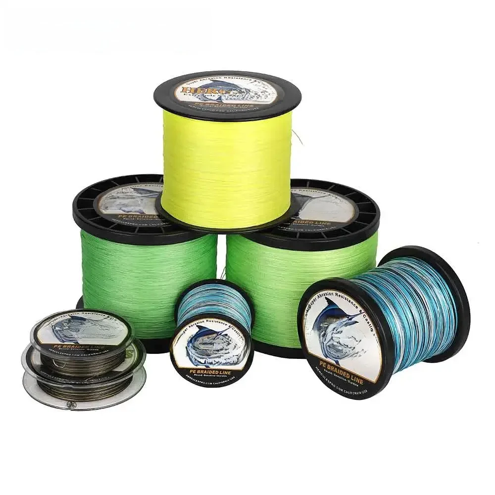Hercules 8-żyłowa pleciona żyłka wędkarska 10-150LB 300m 500m 1000m Multifilament Wire PE Żyłka wędkarska słodkowodna Super mocna — zdjęcie 2