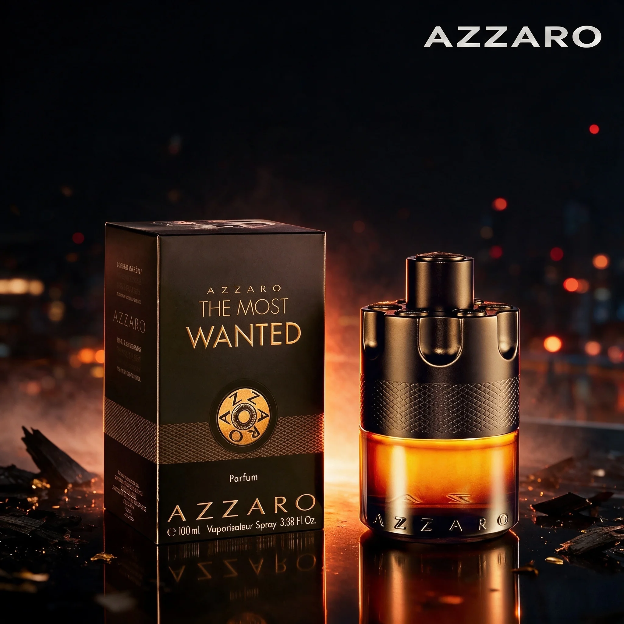 Azzaro The Most Wanted Parfum - Cologne Intense pour Homme - Parfum Épicé et Séduisant pour une Soirée Romantique - Tenue Longue Durée - Parfums de Luxe Irrésistibles pour Hommes