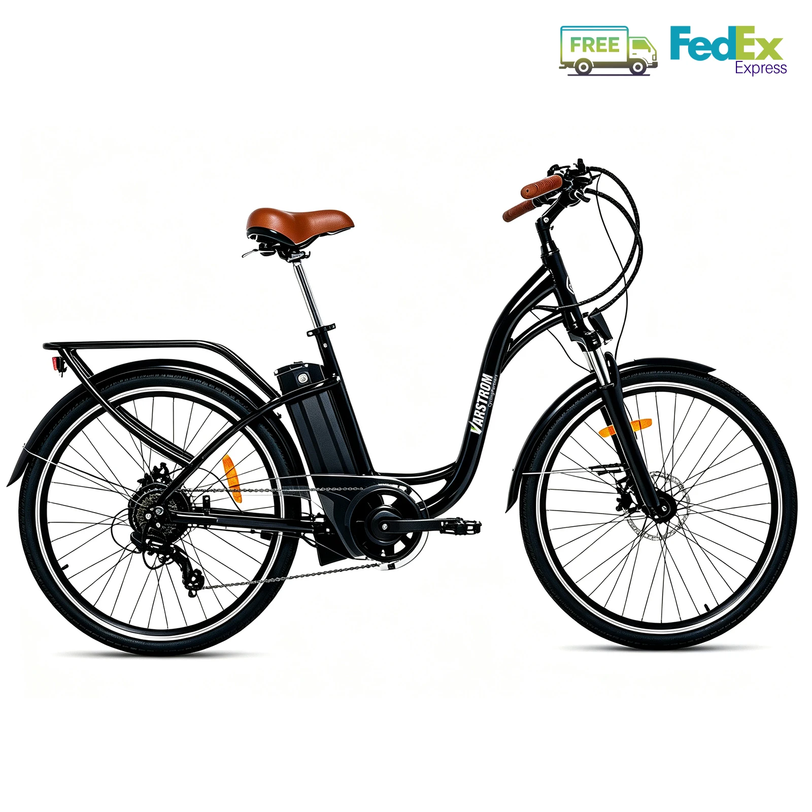 Varstrom City Elektrofahrrad Damen Fahrrad 26" 28" Silverfish E-Bike 250W Heckmotor 36V 13Ah Lithium-Ionen-Akku Bis zu 80KM Lange Reichweite Mit Suntour NEX Federgabel und hydraulischen