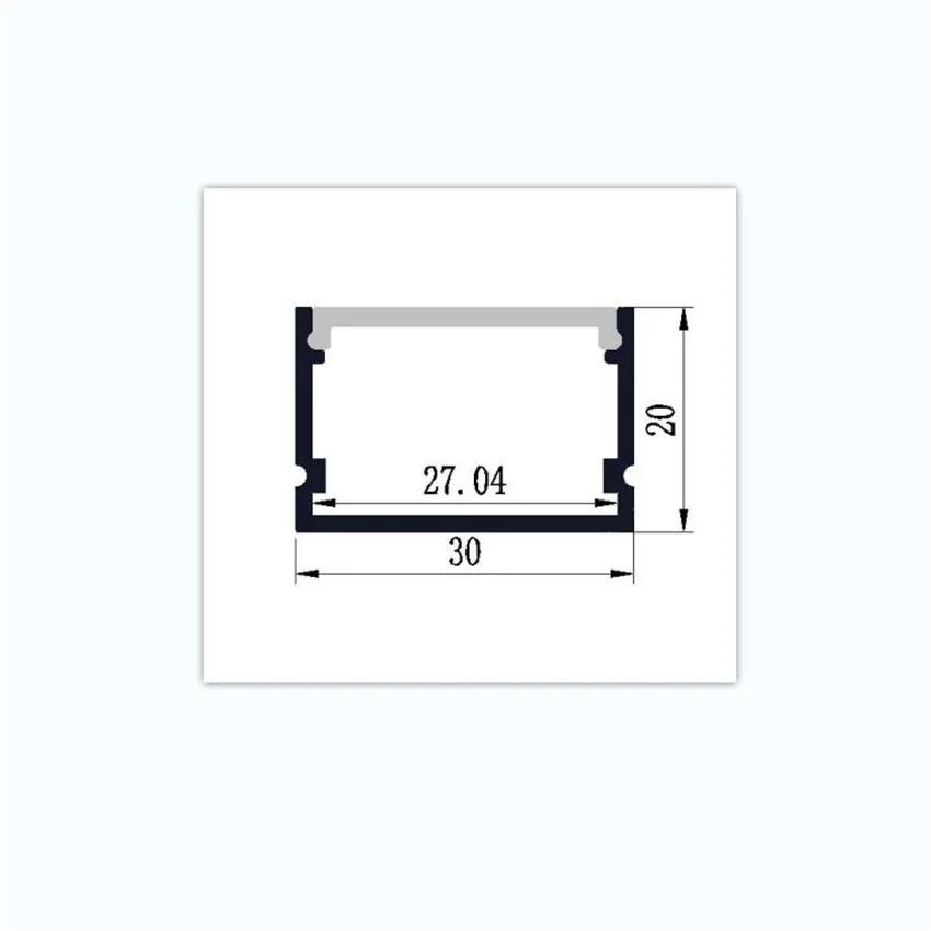 2.5m/pcs Strip Light Housing Linear U Shape Recessed Extrusion Channel LED Aluminum Profile