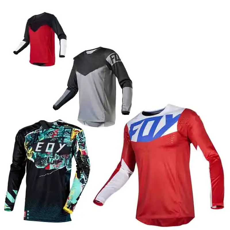 AliExpress BikeFox 2024 Mtb Jersey Downhill Jersey Racing T-Shirt Bicycle Cycling Motocross Shirt Mountain Bike Polera