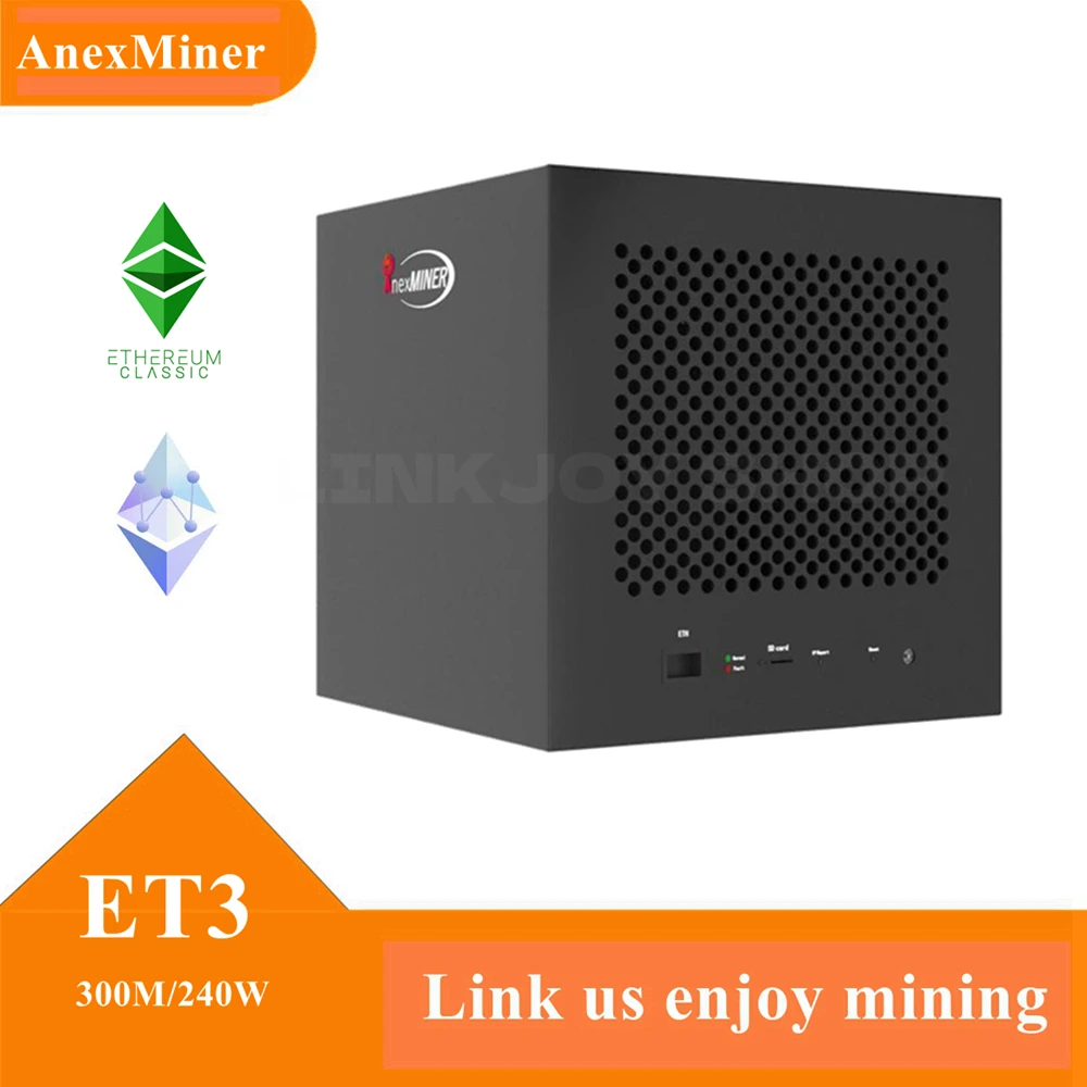 EThash ETC Mining Machine Anexminer ET3 Miner 300MH/S 240W 6GB ET4 600MH 400W RAM With PSU Better Than Jasminer X4 and Ipollo V1