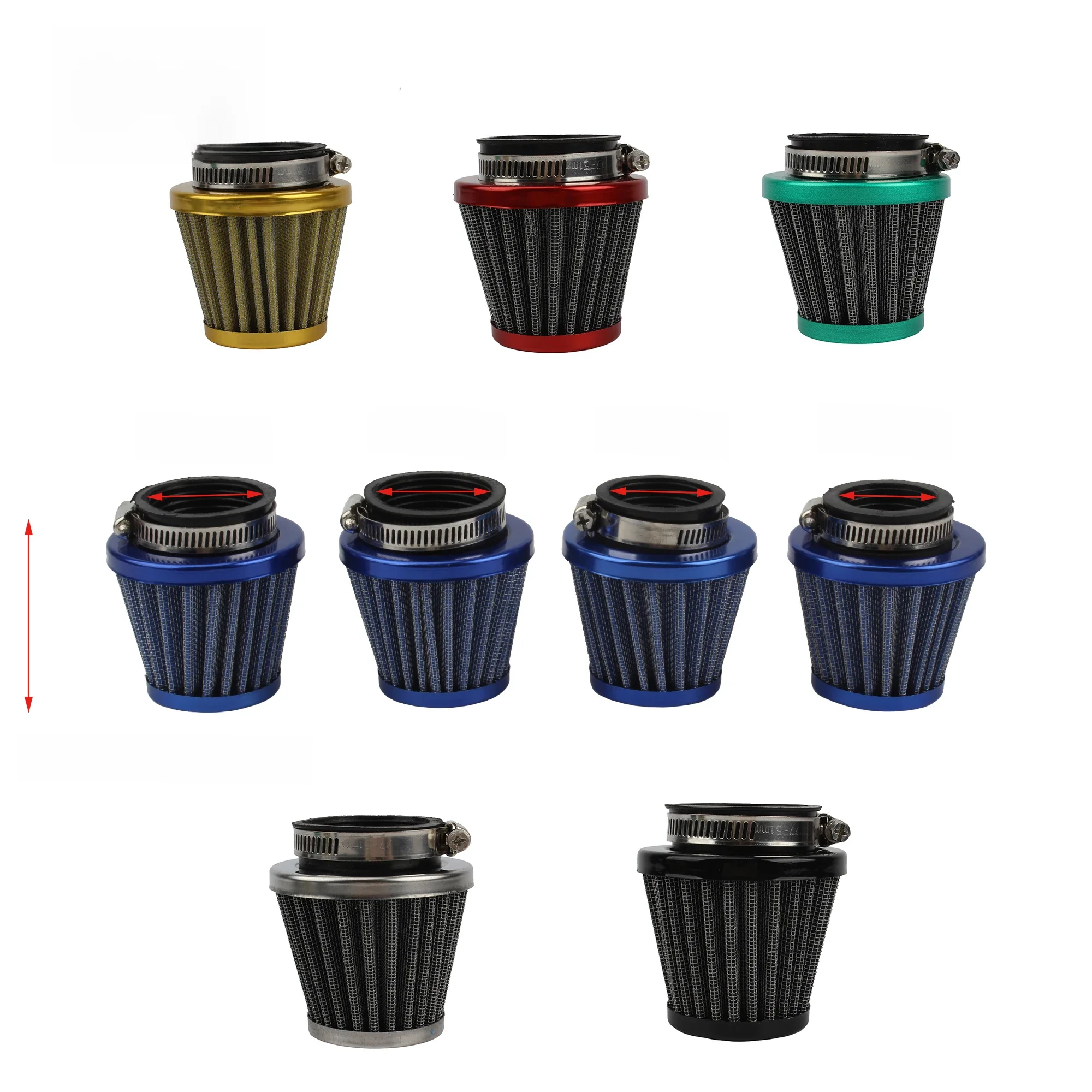 AliExpress PowerMotor Motorcycle Air Filters Systems 35mm 38mm 42mm 44mm Universal Motorbike Parts Intake Induction Kit Dirt Pit Bike