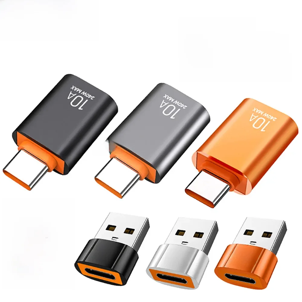 Adaptateur USB 3.0 vers Type C 10A OTG Type C mâle vers USB femelle, convertisseur pour ordinateur portable Xiaomi Samsung USBC, charge rapide