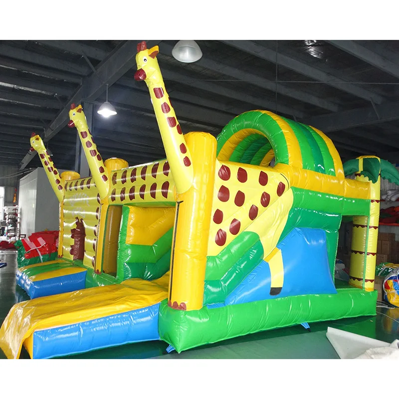 PVC outdoor playground plastic slide/ Hot Inflatable Castle Bounce House for kids