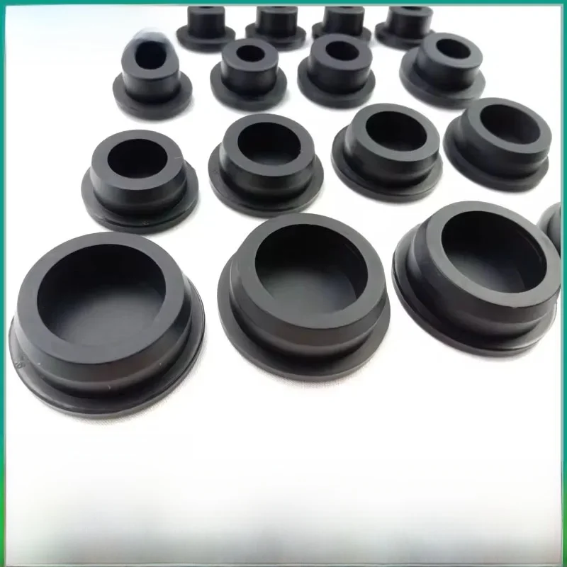 Bouchon de trou en caoutchouc de silicone noir, embout d'obturation, inserts de tuyau, couvercle d'étanchéité bondes, bouchon de type T, bouchon anti-poussière, alésage 6.8-66.3mm
