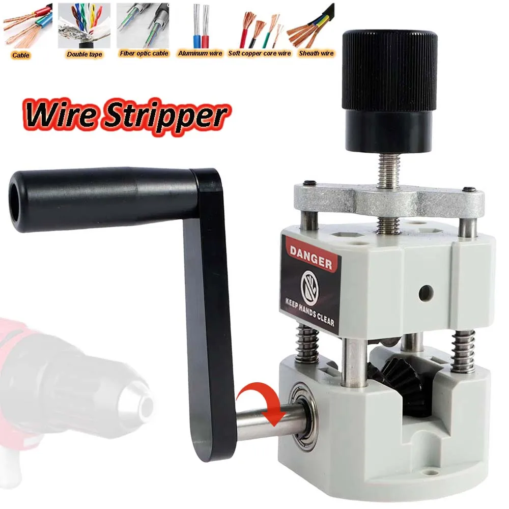 

Manual Wire Stripper Machine 0.08''-1'' Portable Copper Wire Peeler- Scrap Copper Recycling Portable Adjustable Wire Stripping