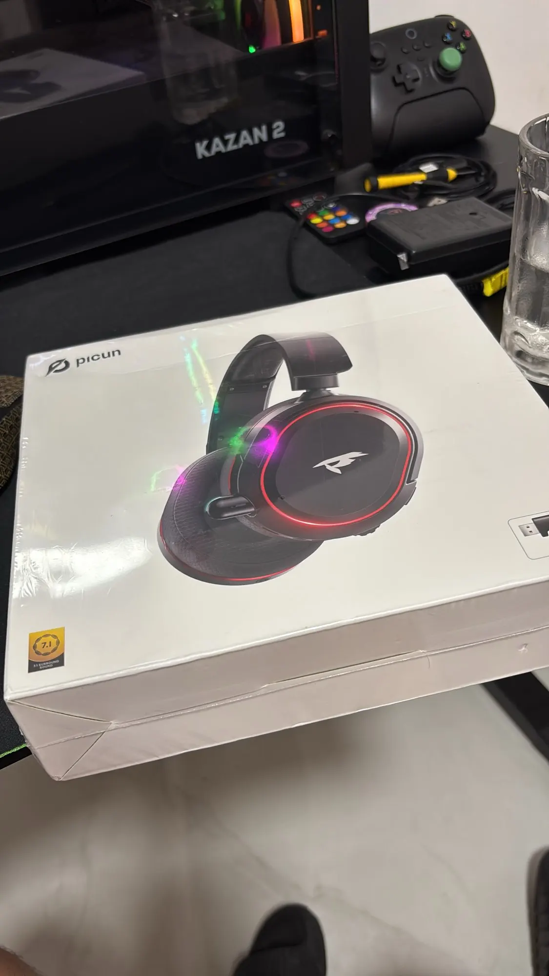 Picun G2 2.4G Wireless Gaming Headset Bluetooth Headphones 5ms Low Latency 7.1 Surround ENC Mic For PC PS4 PS5 Phone Switch photo review