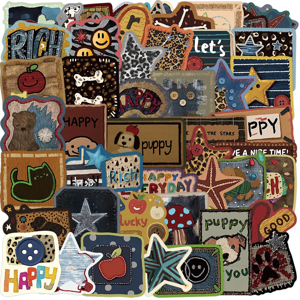50PCS American Graffiti Stickers Decorative Guitar Phone Case DIY Laptop Luggage Tablet Water Cup Waterproof Stickers