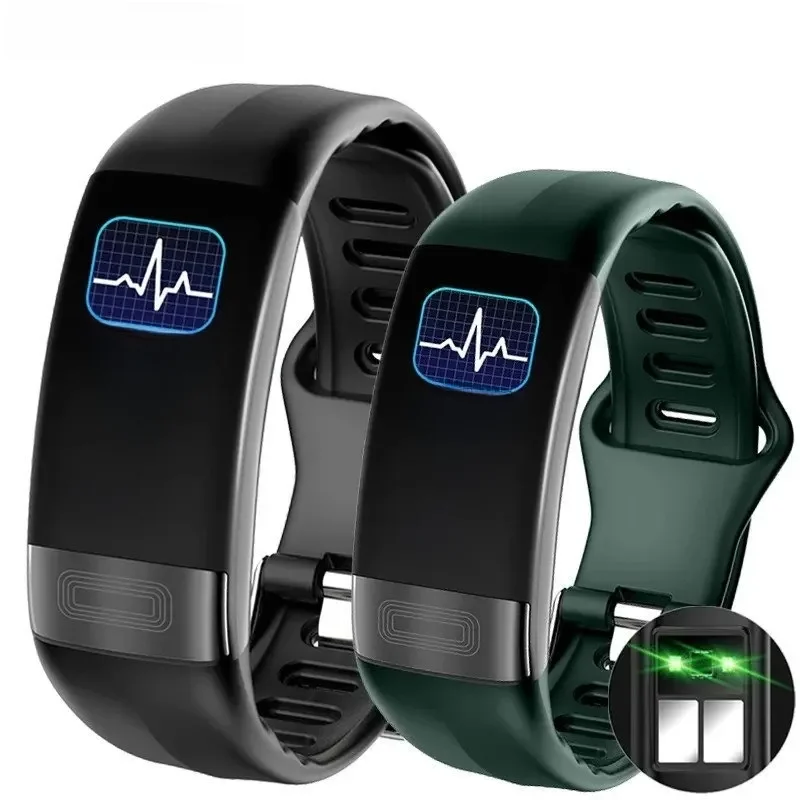 ECG + PPG Smart Polsband Fitness Tracker voor Dames Heren Calorie Bloeddruk Waterdichte Sport Smartband Gezondheid Smartwatch - afbeelding 2