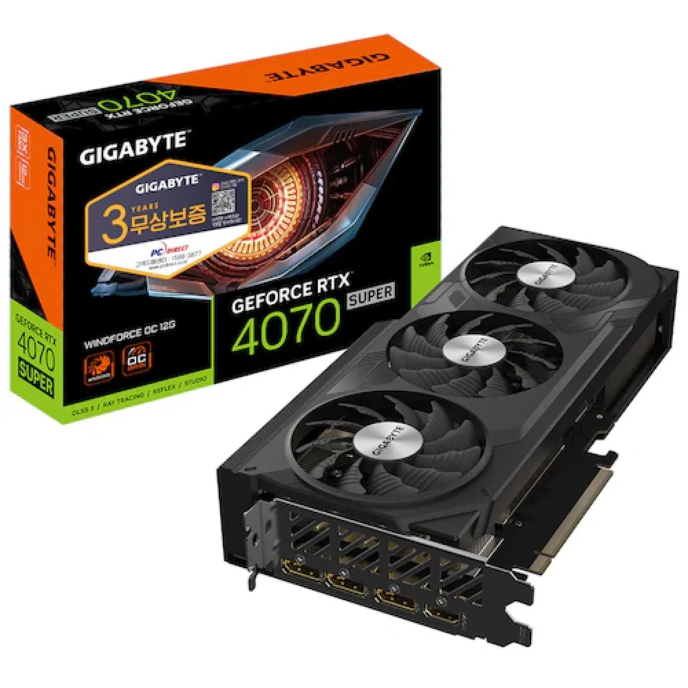 Gigabyte GIGABYTE GeForce RTX 4070 SUPER WINDFORCE OC D6X12GB PC Direct VGA Graphics Card Domestic distribution Original