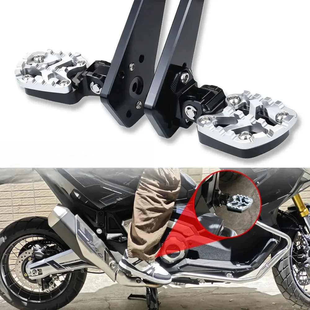 Voetsteun Voor HONDA X ADV 750 XADV 750 XADV750 2021-2025 2024 Stand-up Rijden Voetsteun Opvouwbare Voetsteunen Passagier Voetpedaal - afbeelding 2
