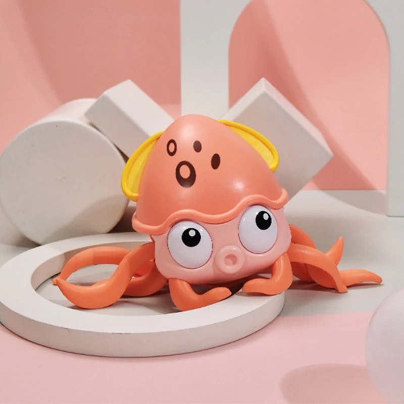 

Induction Escape Octopus Electronic Interactive Crab USB Rechargeable Pet Electric Animal Musical Toys For Kids Learn To Climb