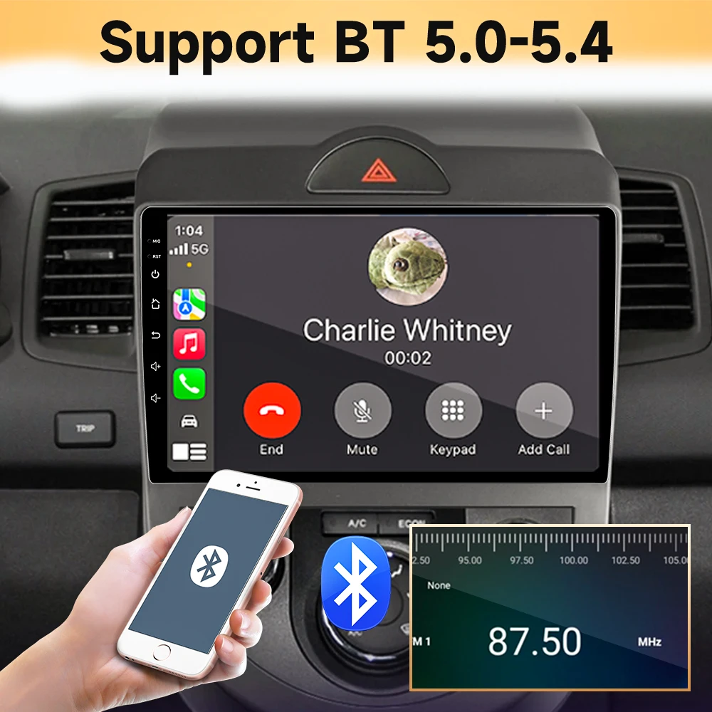 

Car Radio Carplay For Kia Soul AM 2007-2011 Navigation GPS Android Auto Multimedia Player Stereo Screen No 2din Head 5G WiFi