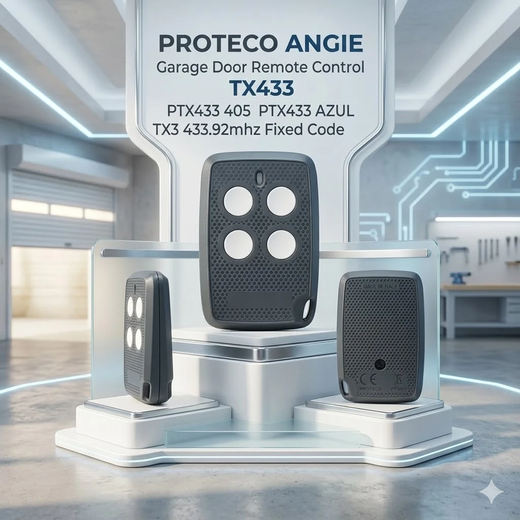 PROTECO ANGIE Garage Door Remote Control TX433 PTX433 405 PTX433 AZUL TX3 433.92mhz Fixed Code Handheld Transmitter