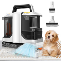 750W 15KPa Portable Carpet Cleaner with Remote Tanks Portable Spot Cleaner for Car Sofa Pet Hair Spray Suction Clean Machine