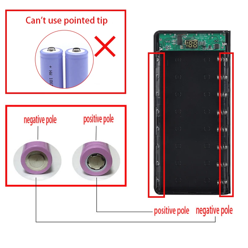 Uniwersalny podwójny USB Micro typ C 20000mAh DIY Power Bank Case 5V 6*18650 ładowarka do baterii pudełko do przechowywania bez baterii