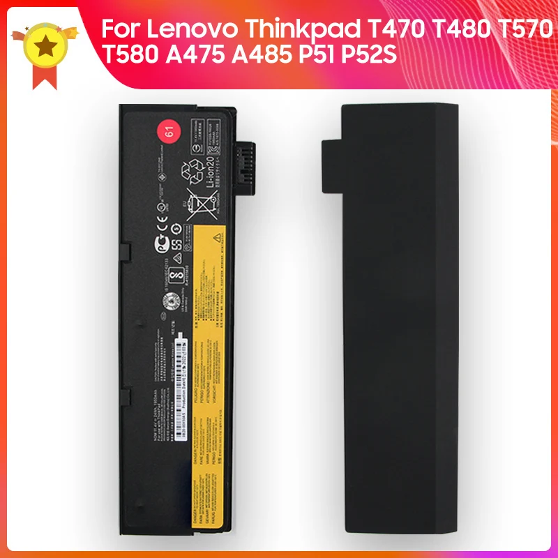 

Replacement Battery For Lenovo Thinkpad T580 T570 T470 T480 A475 A485 P51 P52S 61+ 24Wh 48Wh SB10K97581 High Quality Batteries