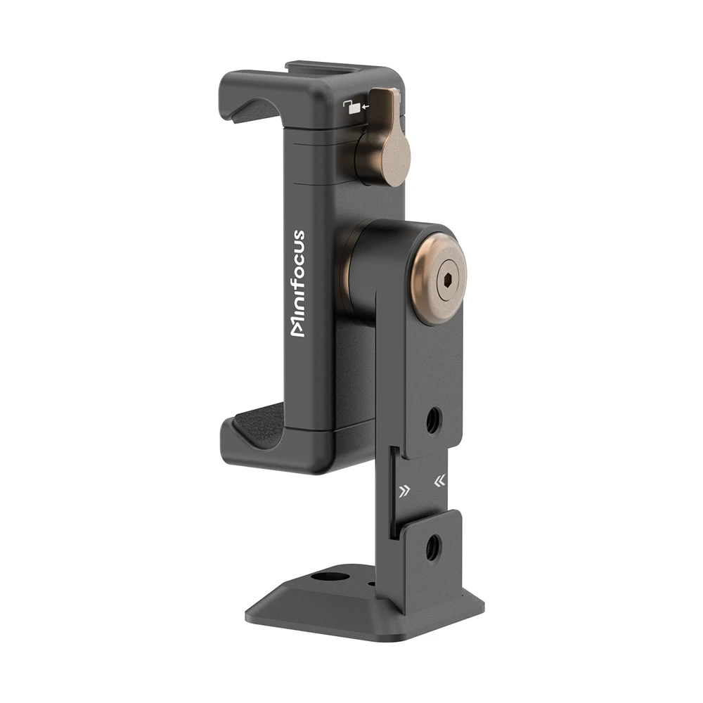 Metal Phone Tripod Mount 3 Cold Shoes & Arca Port, 360° Smartphone Tripod Adapter for iPhone 17 16 15 Cell Phone Stand Holder