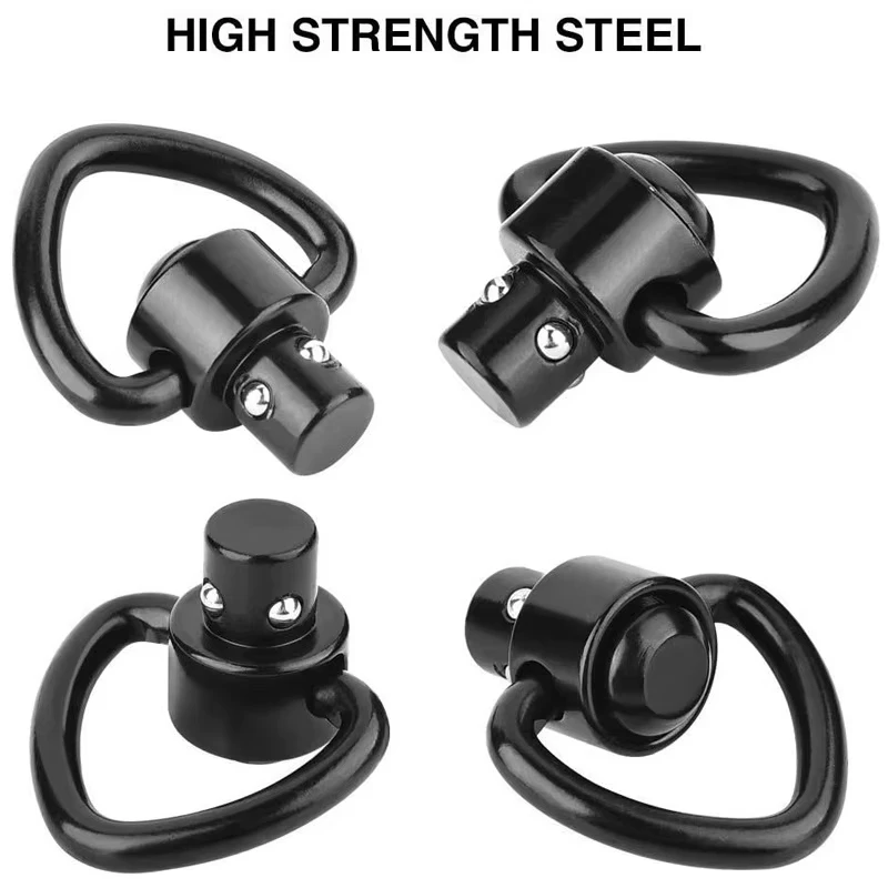 QD Quick Release Gun Sling Swivel Buckle Heart Shaped Steel Ball Ring Adjustable for Airsoft AK Rifle
