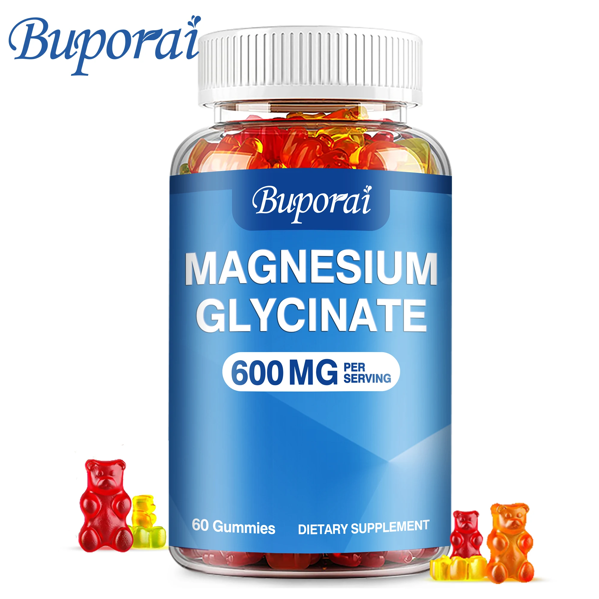 Magnesium Glycinate Gummies - for Relaxation, Cognition & Sleep Quality, Supports Nerve & Bone & Muscle Health - 60 Gummies